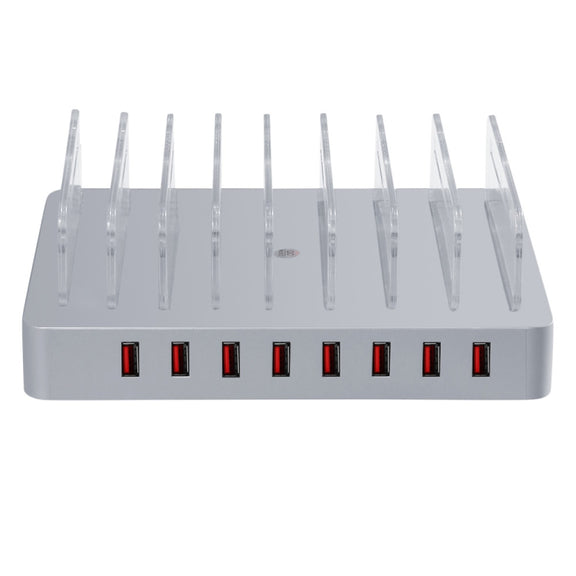 X6 96W 2.4A 8 USB Ports Smart Charger with Detachable Bezel, UK Plug(White)