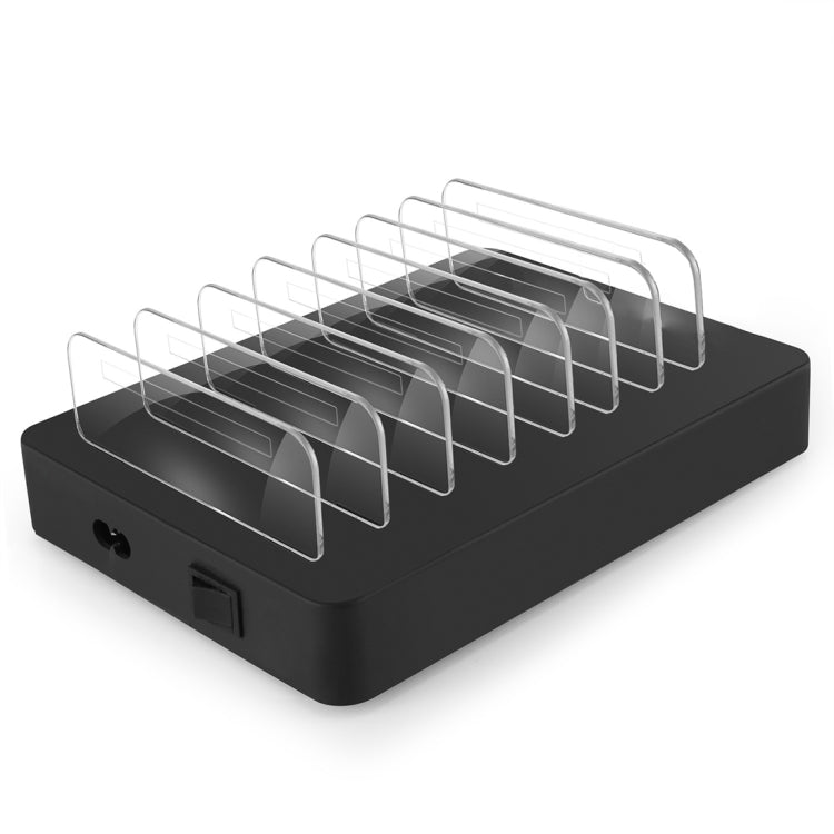 X6 96W 2.4A 8 USB Ports Smart Charger with Detachable Bezel, US Plug(Black) - free shipping - PMC Jewellery - Order now!