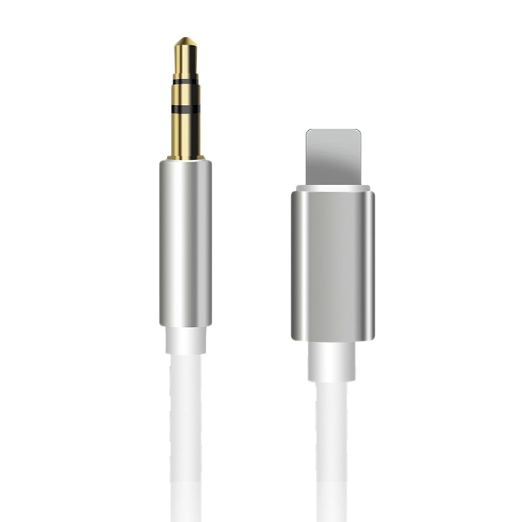 8 Pin to 3.5mm AUX Audio Adapter Cable, Length: 1m (White) - free shipping - PMC Jewellery - Order now!