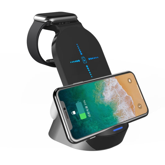 H18 3 in 1 Quick Wireless Charger for iPhone, Apple Watch, AirPods and other Android Smart Phones(Black) - free shipping - PMC Jewellery - Order now!