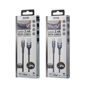 REMAX RC-064i Sury 2 Series 1m 2.4A USB to 8 Pin Data Cable for iPhone, iPad(Silver)