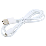 LZ-728 2 in 1 18W QC 3.0 USB Interface Travel Charger + USB to 8 Pin Data Cable Set, EU Plug, Cable Length: 1m(White)
