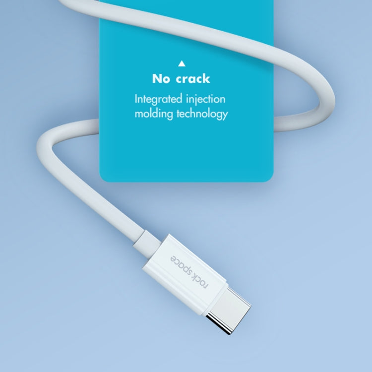 ROCK Space Z19 PD  20W 3A USB-C / Type-C to 8 Pin Fast Charging TPE Data Cable, Cable Length: 1m