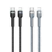 REMAX RC-171 Jany Series 1m PD20W USB to 8 Pin Aluminum Alloy Braid Fast Charging Data Cable (Black)