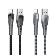 REMAX RC-150i KAWAY Series 1m 2.4A USB to 8 Pin Aluminum Alloy Braid Fast Charging Data Cable (Silver)