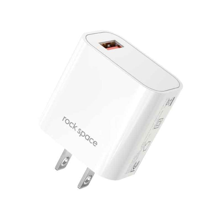 ROCK SPACE HGF-058U-A T48 QC3.0 USB Single Port Travel Charger, US Plug - USB Charger by ROCK | Online Shopping South Africa | PMC TechLife | Buy Now Pay Later Mobicred