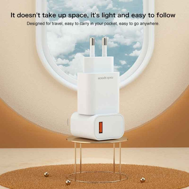 ROCK SPACE HGF-058U-A T48 QC3.0 USB Single Port Travel Charger, US Plug - USB Charger by ROCK | Online Shopping South Africa | PMC TechLife | Buy Now Pay Later Mobicred