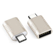 2 PCS SBT-148 USB-C / Type-C Male to USB 3.0 Female Zinc Alloy Adapter(Champagne Gold) - Converter & Adapter by PMC TechLife | Online Shopping South Africa | PMC TechLife | Buy Now Pay Later Mobicred