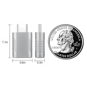 2 PCS SBT-148 USB-C / Type-C Male to USB 3.0 Female Zinc Alloy Adapter(Space Silver)