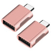 2 PCS SBT-158 USB-C / Type-C Male to USB 3.0 Female Zinc Alloy Adapter(Rose Gold) - Converter & Adapter by PMC TechLife | Online Shopping South Africa | PMC TechLife | Buy Now Pay Later Mobicred