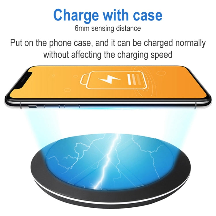 964 10W Lightweight Portable Smart Wireless Charger(White) - Wireless Charger by PMC Jewellery | Online Shopping South Africa | PMC Jewellery | Buy Now Pay Later Mobicred