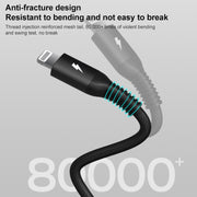 MOMAX DL51D Type-C / USB-C to 8 Pin PD Braided Fast Charging Cable, Length: 1.2m (White)