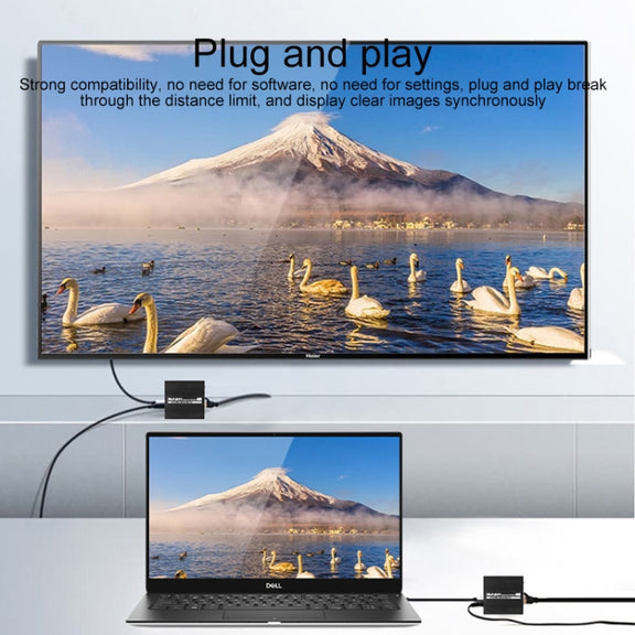 Measy ET100 HDMI Extender Transmitter + Receiver Converter Ethernet Cable, Transmission Distance: 70m