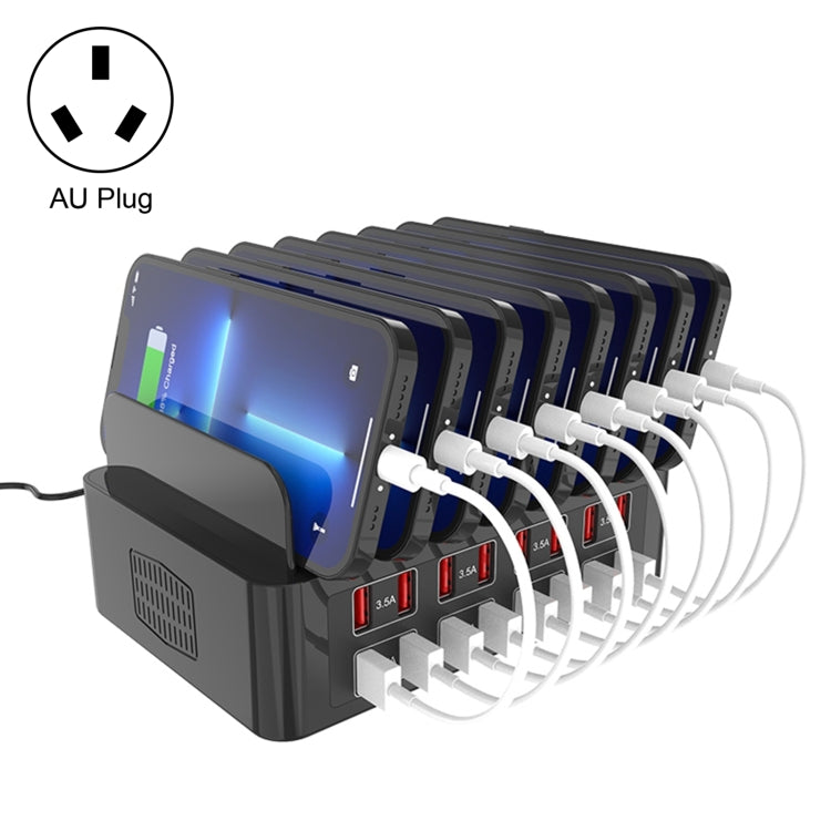 YFY-A55 150W 16 x USB Ports Smart Charging Station with Phone & Tablet Stand, AU Plug - Multifunction Charger by PMC TechLife | Online Shopping South Africa | PMC TechLife