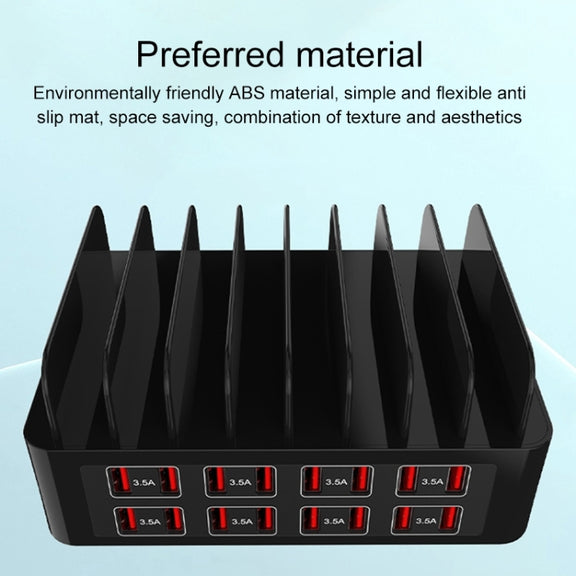 YFY-A55 150W 16 x USB Ports Smart Charging Station with Phone & Tablet Stand, EU Plug