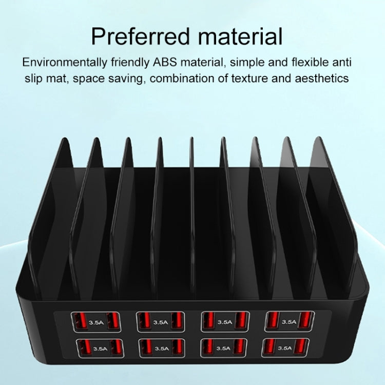 YFY-A55 150W 16 x USB Ports Smart Charging Station with Phone & Tablet Stand, EU Plug