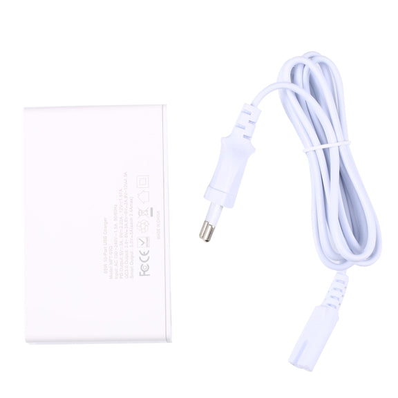 MFT-03Q 10 in 1 65W QC3.0 USB Smart Fast Charger, EU Plug(White)
