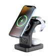 YP-HY05 15W 5 in 1 Magnetic Multifunctional Wireless Charger with Clock (Black) - Wireless Charger by PMC TechLife | Online Shopping South Africa | PMC TechLife | Buy Now Pay Later Mobicred
