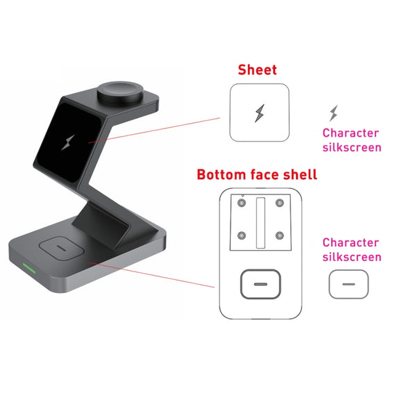 X3 15W 3 in 1 Magnetic Wireless Charger for iPhone, Apple Watch, AirPods(White)