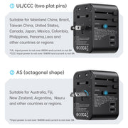 ROCK T62 35.5W Global Travel Multifunctional Plug PD Charger Power Adapter(Black)