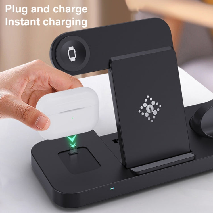 6 in 1 Multifunctional Foldable Vertical Wireless Charger (White) - Wireless Charger by PMC TechLife | Online Shopping South Africa | PMC TechLife