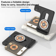 U17 15W 5 in 1 Folding Magnetic Wireless Charger with Night Light (Black)