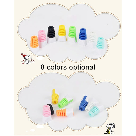 2 PCS Anti-break USB Charge Cable Winder Protective Case Protection Sleeve(White)