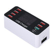 A9 Plus (Global Version) Multi-function AC 100V~240V 8 Ports USB Digital Display LCD Detachable Charging Station Smart Charger with Wireless Charger,Support QC3.0 (White) - Multifunction Charger by PMC TechLife | Online Shopping South Africa | PMC TechLife | Buy Now Pay Later Mobicred