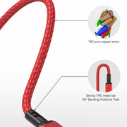 Orange Plug 3A 3 in 1 USB to Type-C / 8 Pin / Micro USB Fast Charging Cable, Cable Length: 1.2m(Blue)