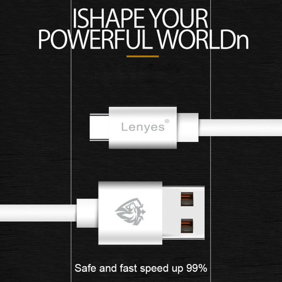 Lenyes LC701 1m 2.4A Output USB to 8 Pin PVC Data Sync Fast Charging Cable