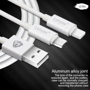 Lenyes LC701 1m 2.4A Output USB to 8 Pin PVC Data Sync Fast Charging Cable