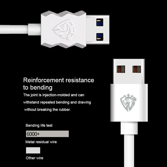 Lenyes LC701 1m 2.4A Output USB to 8 Pin PVC Data Sync Fast Charging Cable