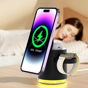 C16 15W 4 in 1 Multifunctional Foldable Magnetic Wireless Charger (Black)