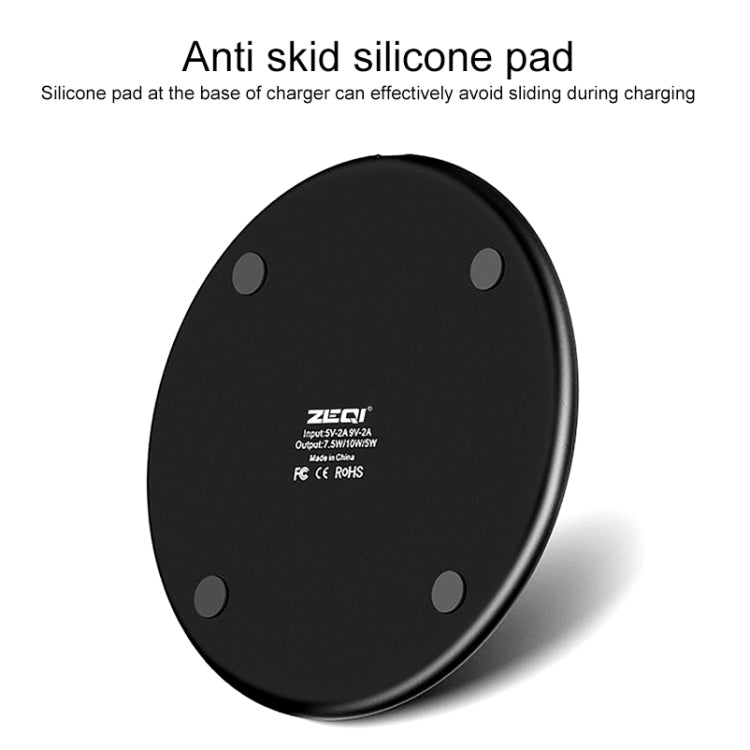 ZEQI W11 10W Smart Cooling Non-slip Aluminum Alloy Wireless Charger - free shipping - PMC Jewellery - Order now!