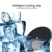 ZEQI W11 10W Smart Cooling Non-slip Aluminum Alloy Wireless Charger