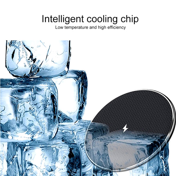 ZEQI W11 10W Smart Cooling Non-slip Aluminum Alloy Wireless Charger