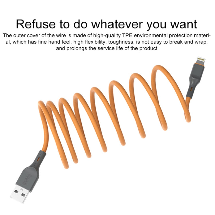 IVON CA78 2.4A 8 Pin Fast Charging Data Cable, Length: 1m (Blue)