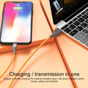 IVON CA78 2.4A 8 Pin Fast Charging Data Cable, Length: 1m (Blue)