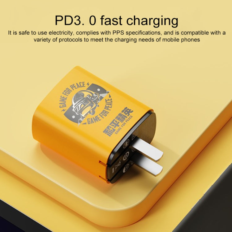 ROCK T42 PD 20W USB + TypeC / USB-C Dual Ports Fast Charging Travel Charger, CN Plug (Orange)