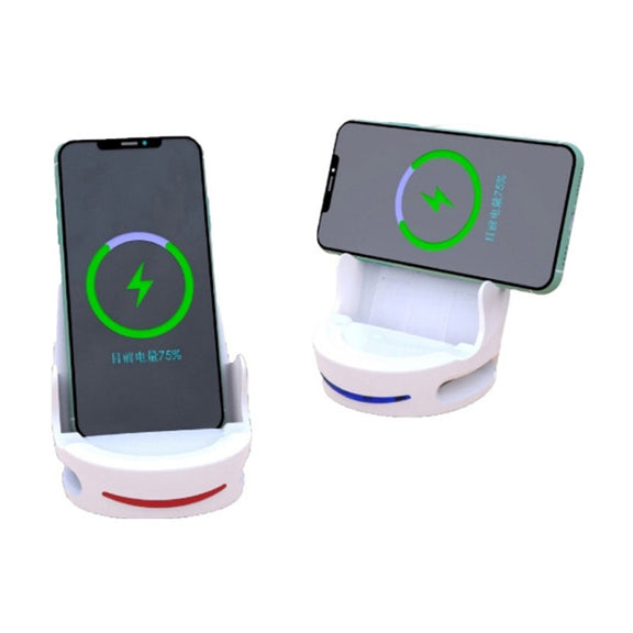 V8 15W Five-finger Sofa Phone Magnetic Suction Wireless Charger Stand (White)