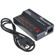 W-838 60W 10 Ports USB Fast Charging Dock Desktop Smart Charger AC100-240V, US Plug (Black) - Multifunction Charger by PMC TechLife | Online Shopping South Africa | PMC TechLife | Buy Now Pay Later Mobicred