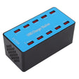 A5B 100W 10 Ports USB Smart Charging Station with Indicator Light, UK Plug - Multifunction Charger by PMC TechLife | Online Shopping South Africa | PMC TechLife | Buy Now Pay Later Mobicred