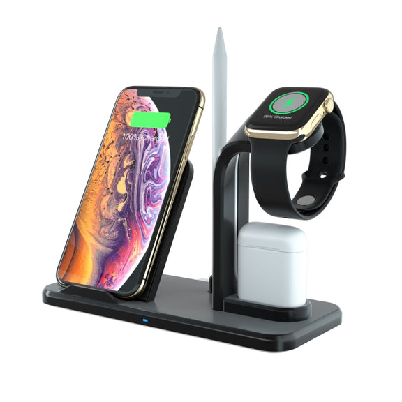 N35 3 in 1 Separated Design Quick Wireless Charger for iPhone, Apple Watch, AirPods(White)