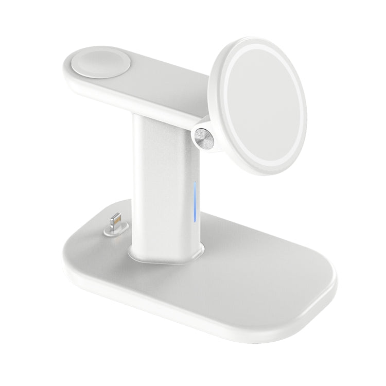 JJT-A70 15W 3 in 1 Multifunctional Magnetic Wireless Charging Holder (White) - Wireless Charger by PMC Jewellery | Online Shopping South Africa | PMC Jewellery | Buy Now Pay Later Mobicred
