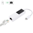 NK107A1 8 Pin to RJ45 Ethernet LAN Network Adapter Cable for iPhone / iPad Series, Total Length: 16cm(White) - Converter & Adapter by PMC TechLife | Online Shopping South Africa | PMC TechLife | Buy Now Pay Later Mobicred