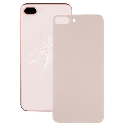 Easy Replacement Big Camera Hole Glass Back Battery Cover with Adhesive for iPhone 8 Plus(Gold) - Back Cover by PMC TechLife | Online Shopping South Africa | PMC TechLife