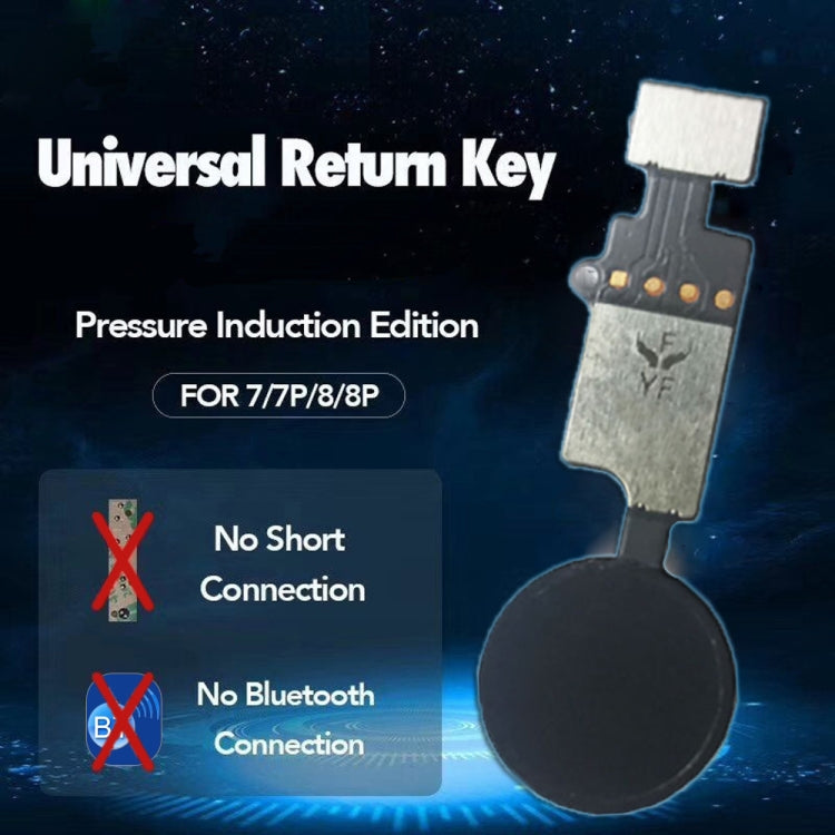 Home Button (3rd ) with Flex Cable (Not Supporting Fingerprint Identification) for iPhone 8 Plus / 7 Plus / 8 / 7(Gold) - Button & Card Slots by PMC TechLife | Online Shopping South Africa | PMC TechLife | Buy Now Pay Later Mobicred