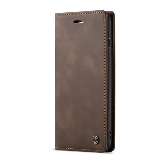 CaseMe-013 Multifunctional Retro Frosted Horizontal Flip Leather Case for iPhone 7 Plus / 8 Plus, with Card Slot & Holder & Wallet(Coffee)