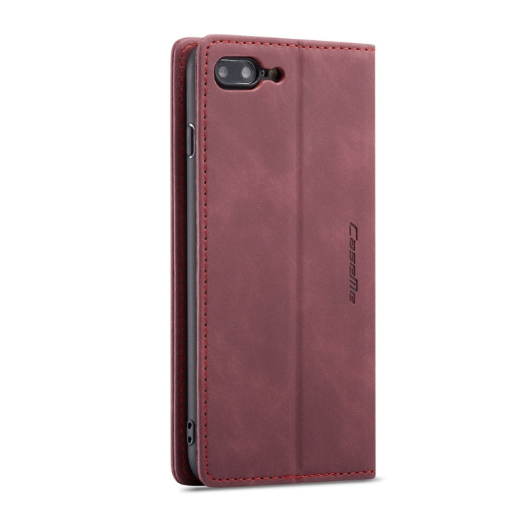 CaseMe-013 Multifunctional Retro Frosted Horizontal Flip Leather Case for iPhone 7 Plus / 8 Plus, with Card Slot & Holder & Wallet(Khaki)