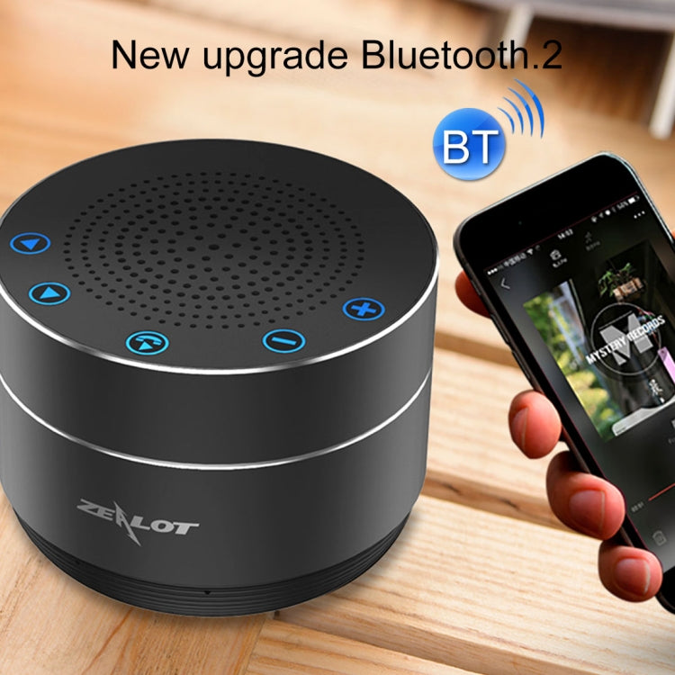 ZEALOT S19 3D Surround Bass Stereo Touch Control Bluetooth V4.2+EDR Speaker, Support AUX, TF Card, For iPhone, Samsung, Huawei, Xiaomi, HTC and Other Smartphones, Bluetooth Distance: about 10m (Black)